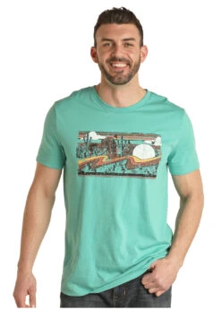 Men's Rock & Roll Cowboy T-Shirt #RRUT21R0IU