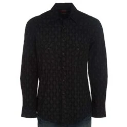 Rock N Roll Cowboy N Black Medallion Print Shirt