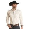 Rock N Roll Cowboy Men's Horseshoe Long Sleeve Snap Shirt