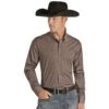 Rock N Roll Cowboy Brown Geo Print Button-Down Shirt