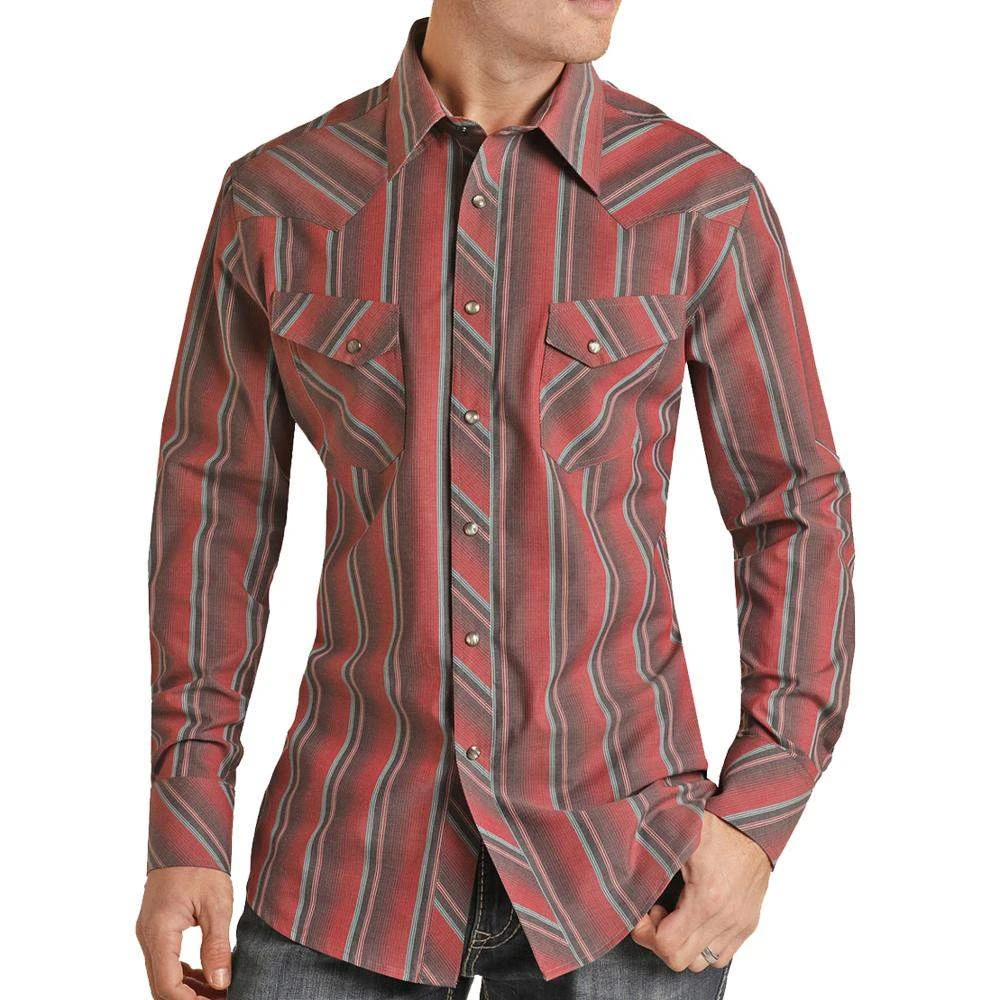 Rock N Roll Cowboy Men's Vintage Stripe Snap Shirt 1 Rock N Roll Cowboy Men's Vintage Stripe Snap Shirt