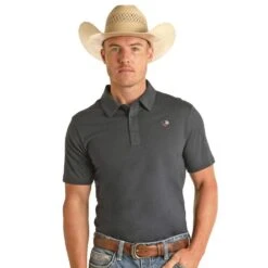 Rock N Roll Cowboy N Cowboy Mens Solid Polo