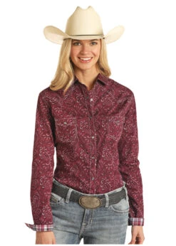 Cowboy Deals Store 28 Women's Rough Stock Snap Front Shirt #R4S3260
