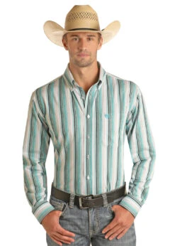 Men's Rough Stock Button Down Shirt #PSMSODRZ6C