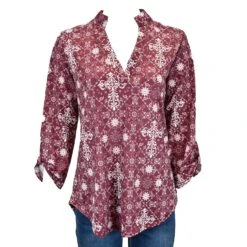 COWBOY HARDWARE Women's Cowgirl Hardware Blouse #255227-120-W