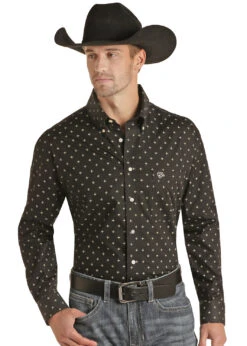 Men's Rock & Roll Cowboy Button Down Shirt #RRMSODRZ1B