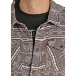 Rock & Roll Cowboy Men's Brushed Twill Jacquard Shirt Jacket 92-1117 -Cowboy Deals Store 92 1117 B