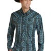 Men's Rock & Roll Cowboy Ripstop Snap Front Shirt #RRMSOSR09W