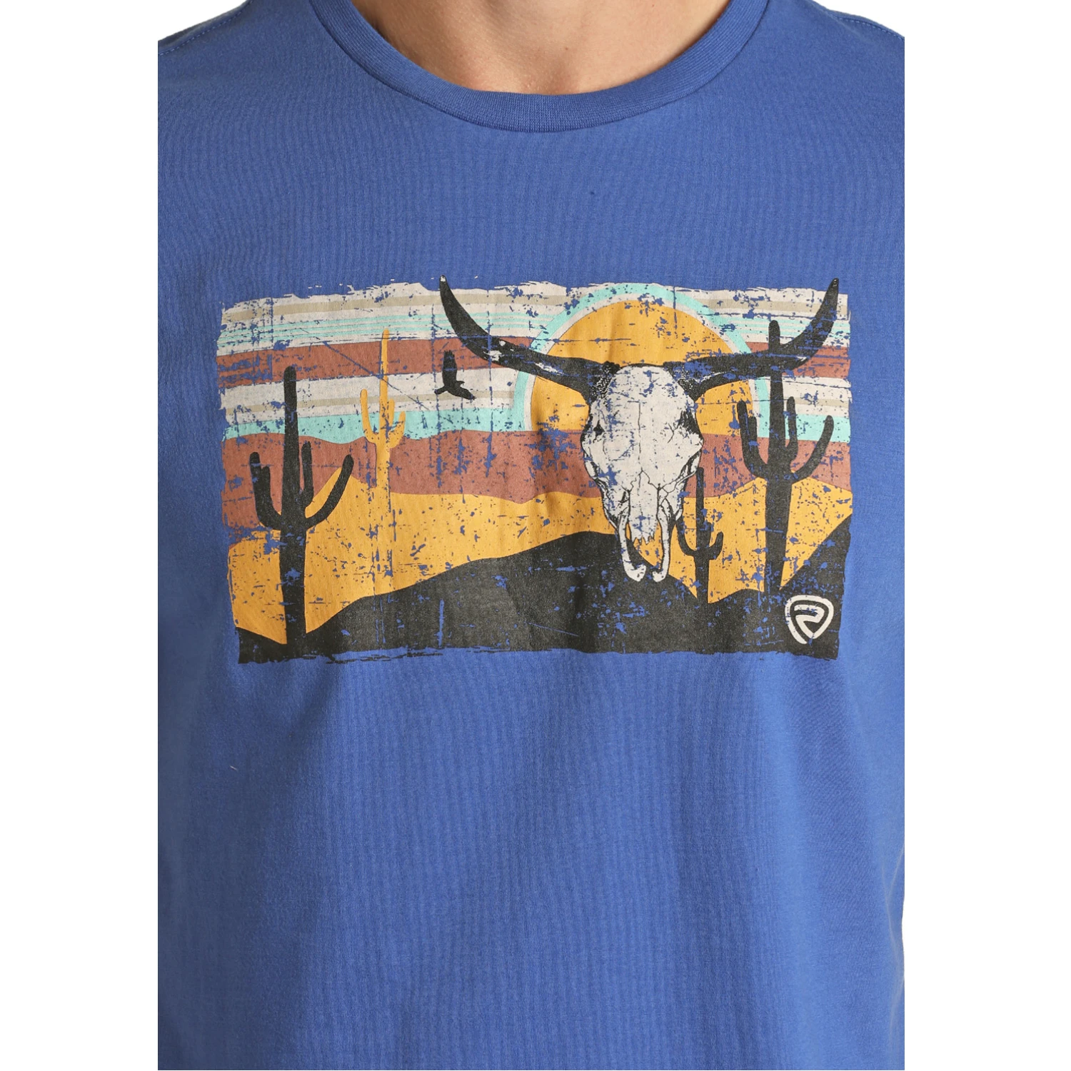 Rock & Roll Cowboy Men's Royal Western Graphic T-Shirt RRMT21RZMC-44 2 Rock & Roll Cowboy Men's Royal Western Graphic T-Shirt RRMT21RZMC-44 - Image 2