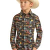 Boy's Rock & Roll Cowboy Dale Brisby Snap Front Shirt #RRBSOSRZ82