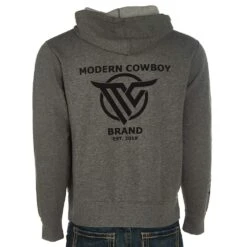 Modern Cowboy Gray Full Zip Hooded Sweatshirt -Cowboy Deals Store MCBZH H2 MODERN COWBOY 4