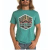 Rock & Roll Cowboy Mens Dale Brisby Turquoise T-Shirt P9-7413