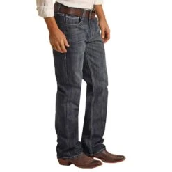 Rock N Roll Cowboy Men's Double Barrel Straight Dark Vintage Jean 9 Rock N Roll Cowboy Men's Double Barrel Straight Dark Vintage Jean -Cowboy Deals Store RRMD0SRZPF 3