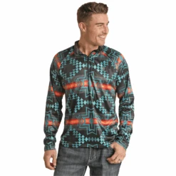 Rock & Roll® Men's Multi Color Aztec Print Pullover RRMT91R06L-99