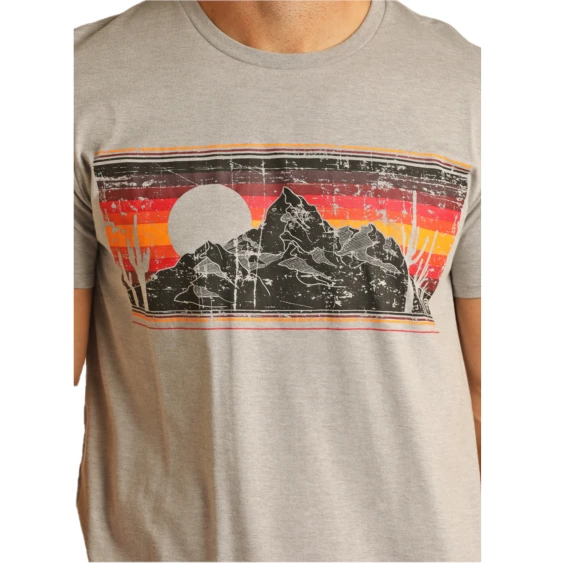 Rock & Roll® Unisex Light Grey Desert Print T-Shirt RRUT21R061-05 3 Rock & Roll® Unisex Light Grey Desert Print T-Shirt RRUT21R061-05 - Image 3