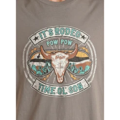 Rock & Roll® Unisex Dale Brisby Bull Skull Grey T-Shirt RRUT21R06F-05 -Cowboy Deals Store RRUT21R06F 05 2
