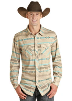 Men's Rock & Roll Cowboy Dutton Down Shirt #RRMSODRZ0S