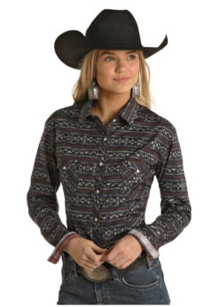Cowboy Deals Store 22 Women's Rough Stock Snap Front Shirt #RSWSOSR0EN