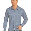 Men's Rock & Roll Cowboy Fire Resistant Snap Front Shirt #B2S2338